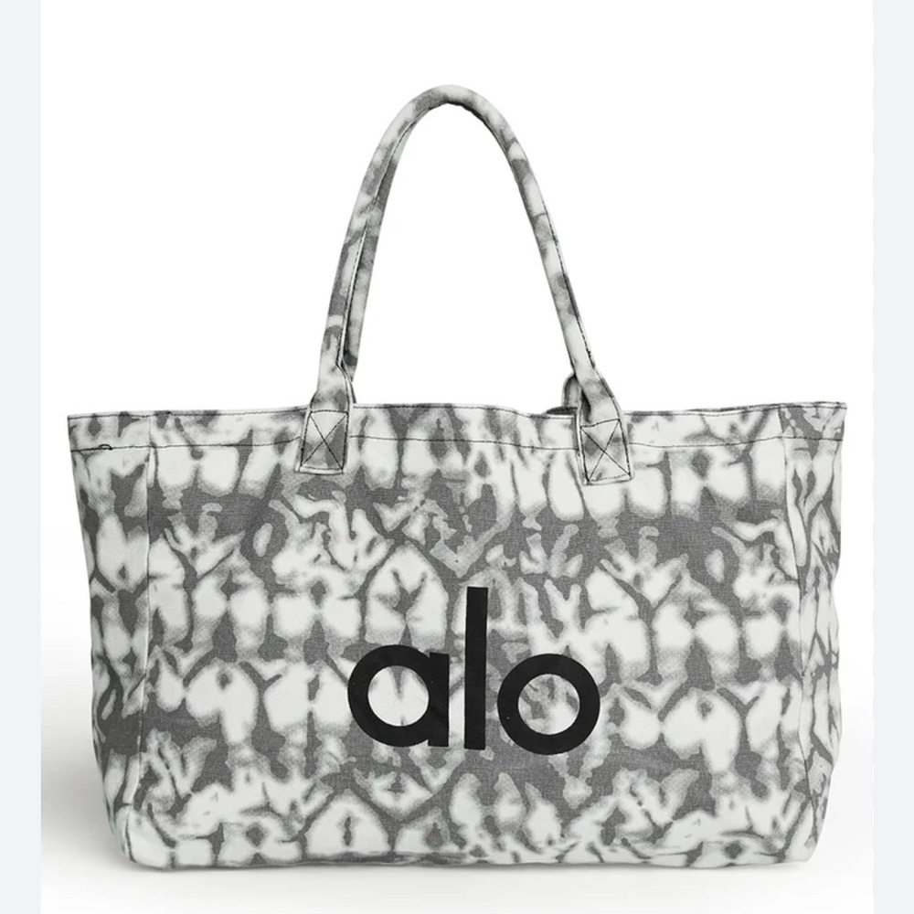 ALO Yoga Gray and Black Tote Bag